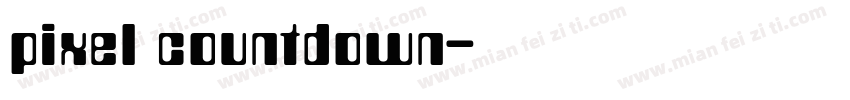 pixel countdown字体转换